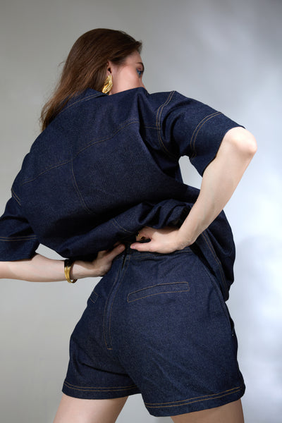 Denim Wrap Skort